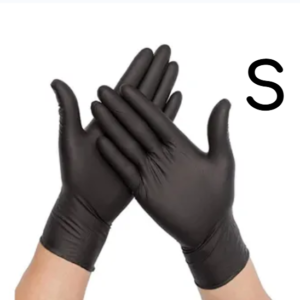 PAR DE GUANTES NITRILO NEGRO TALLA S
