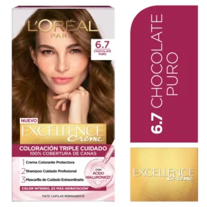 TINTE LOREAL EXCELLENCE 6.7 CHOCOLATE PURO KIT